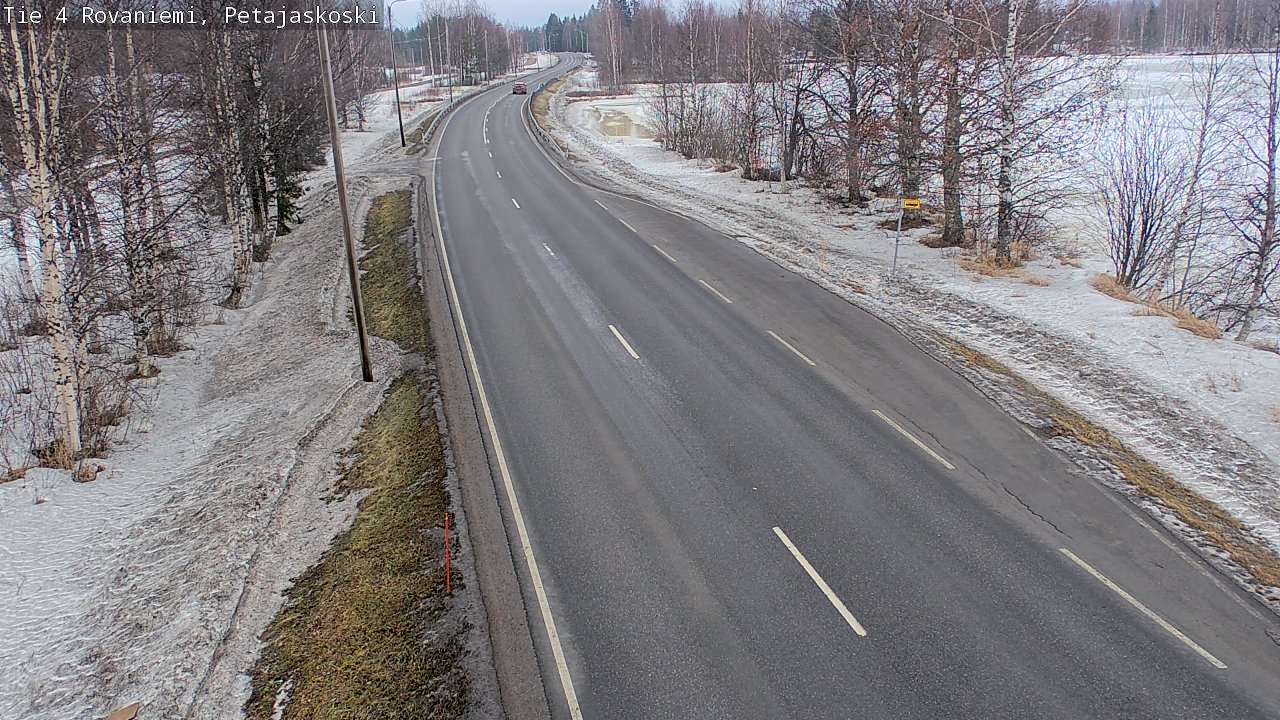 Weather Camera Image Väg 4 Rovaniemi, Petäjäskoski, Rovaniemi, Lappi