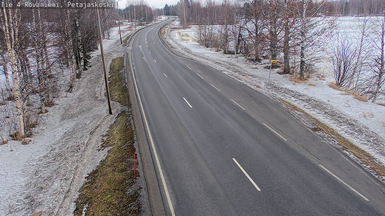 Weather Camera Image Väg 4 Rovaniemi, Petäjäskoski, Rovaniemi, Lappi