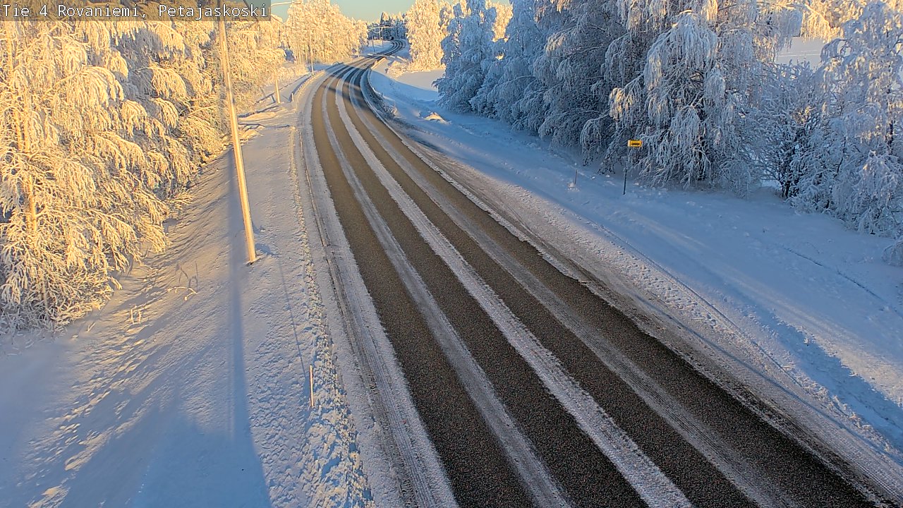 Weather Camera Image Väg 4 Rovaniemi, Petäjäskoski, Rovaniemi, Lappi