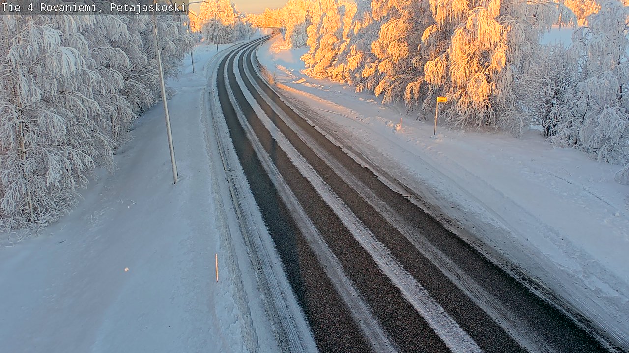 Weather Camera Image Väg 4 Rovaniemi, Petäjäskoski, Rovaniemi, Lappi