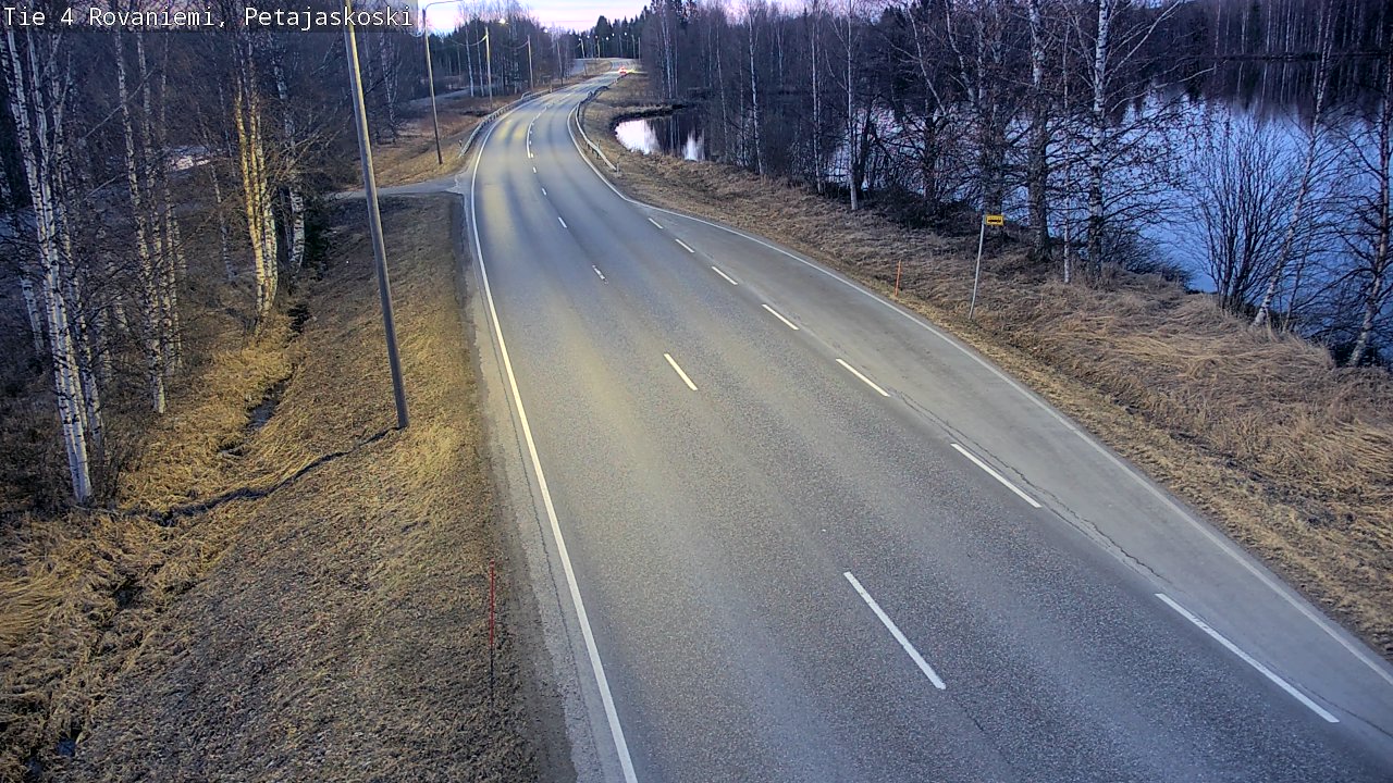 Weather Camera Image Väg 4 Rovaniemi, Petäjäskoski, Rovaniemi, Lappi