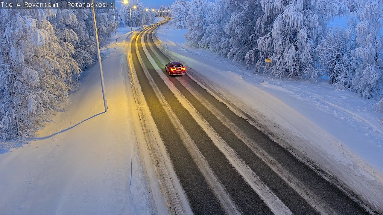 Weather Camera Image Väg 4 Rovaniemi, Petäjäskoski, Rovaniemi, Lappi
