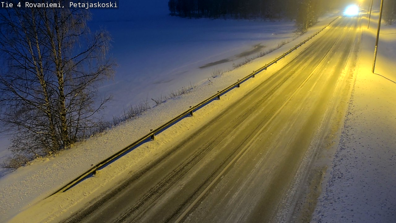 Weather Camera Image Road 4 Rovaniemi, Petäjäskoski, Rovaniemi, Lappi