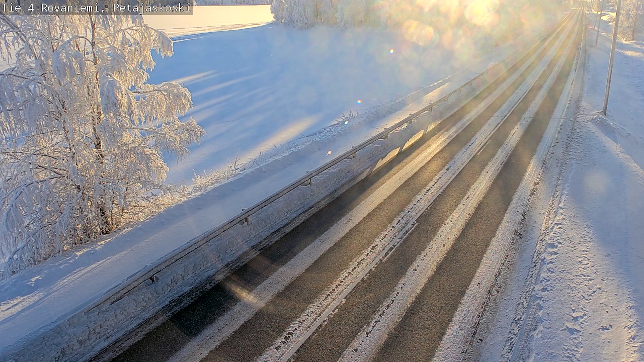 Weather Camera Image Road 4 Rovaniemi, Petäjäskoski, Rovaniemi, Lappi
