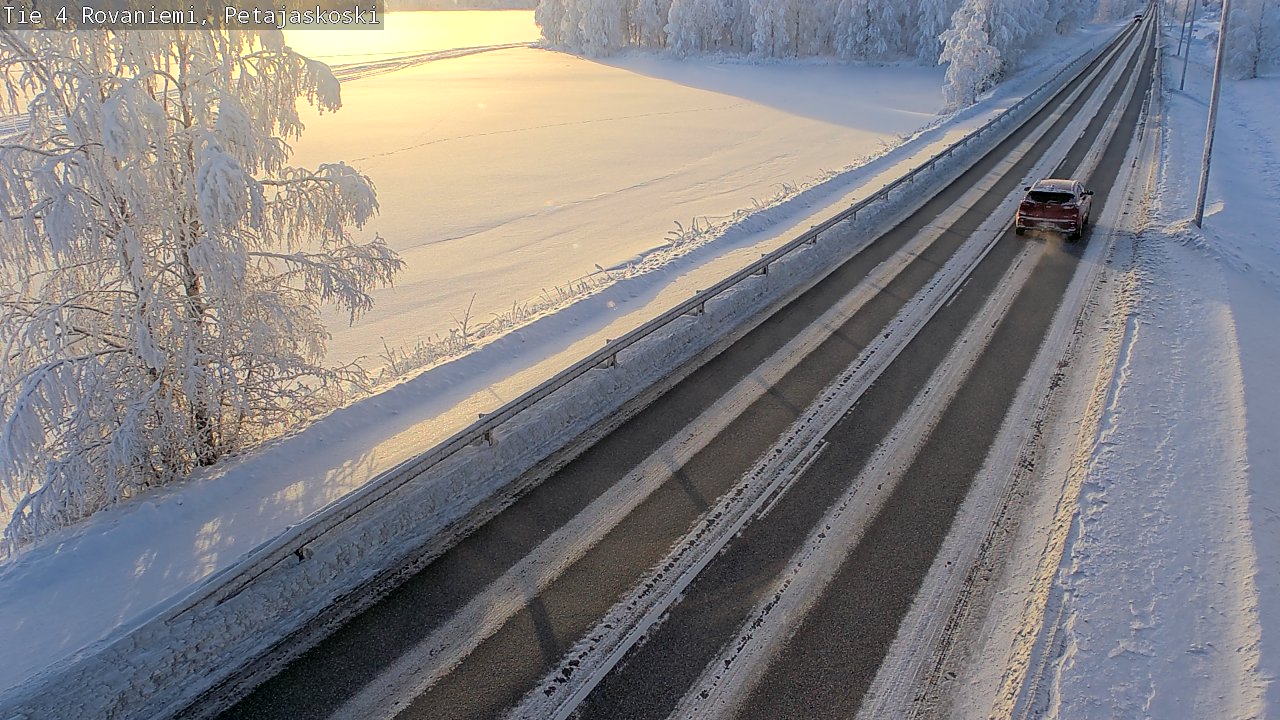 Weather Camera Image Road 4 Rovaniemi, Petäjäskoski, Rovaniemi, Lappi