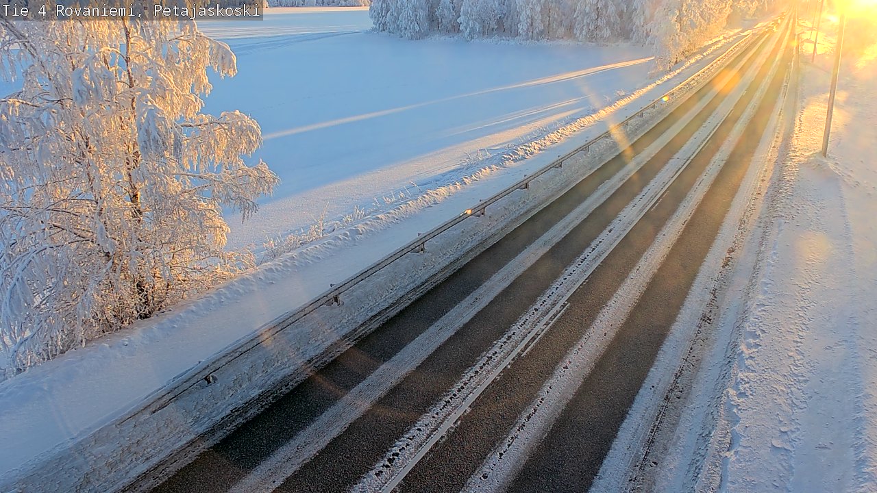 Weather Camera Image Road 4 Rovaniemi, Petäjäskoski, Rovaniemi, Lappi