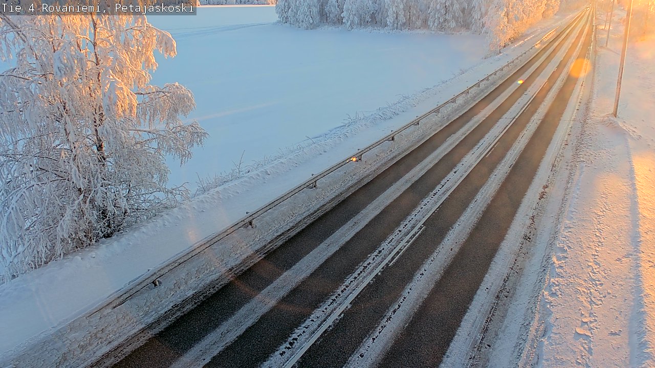 Weather Camera Image Road 4 Rovaniemi, Petäjäskoski, Rovaniemi, Lappi
