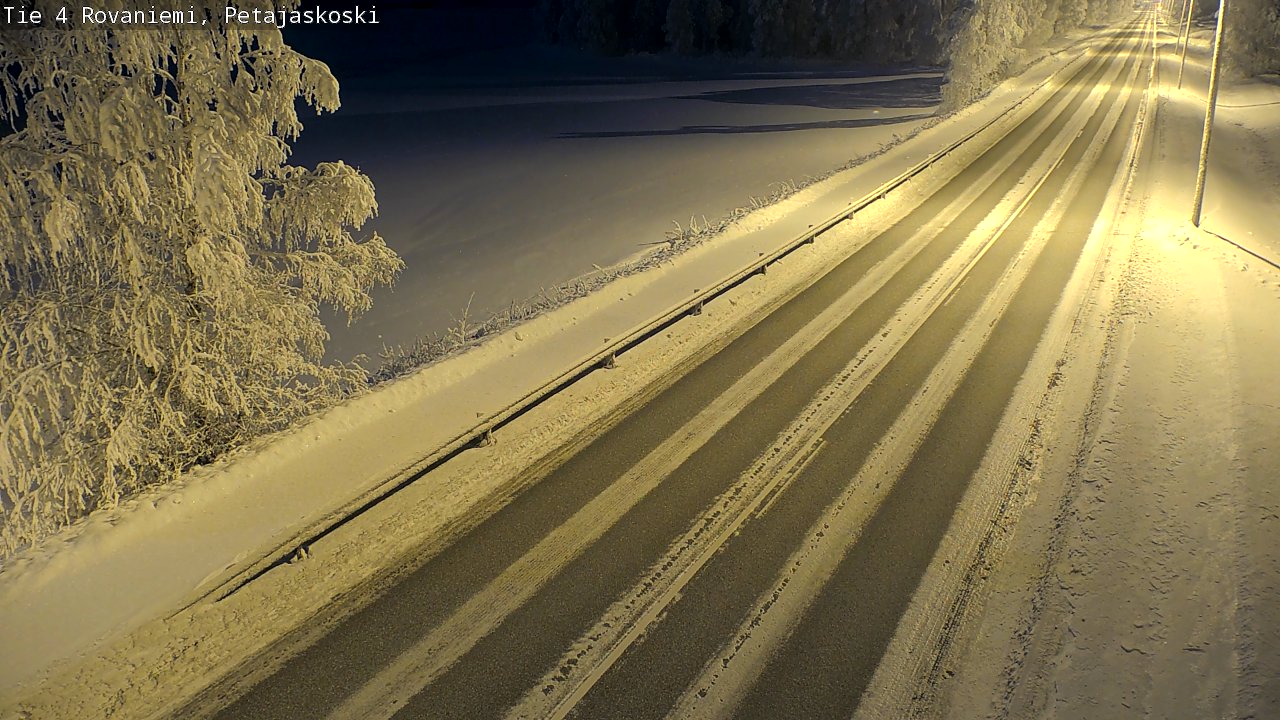 Weather Camera Image Road 4 Rovaniemi, Petäjäskoski, Rovaniemi, Lappi