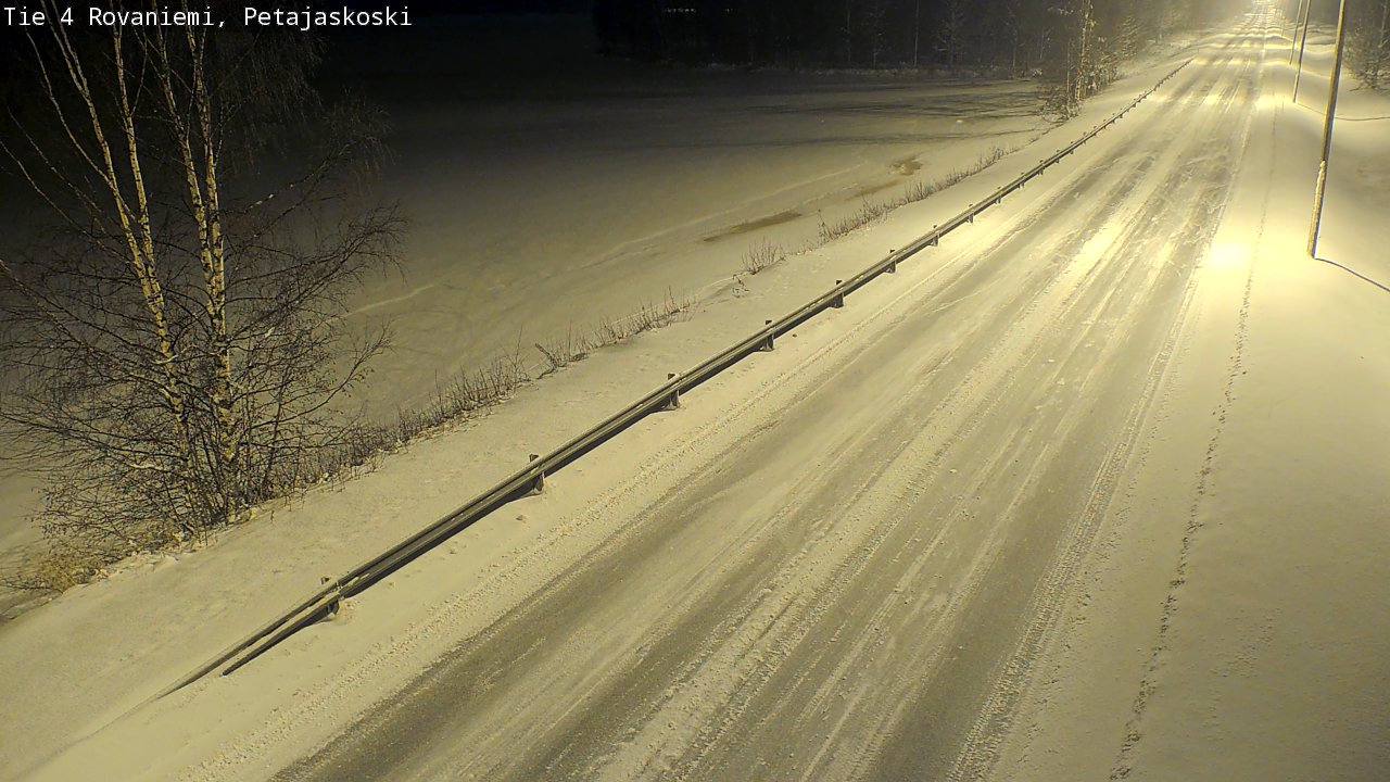 Weather Camera Image Road 4 Rovaniemi, Petäjäskoski, Rovaniemi, Lappi