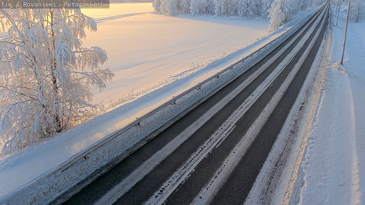 Weather Camera Image Road 4 Rovaniemi, Petäjäskoski, Rovaniemi, Lappi