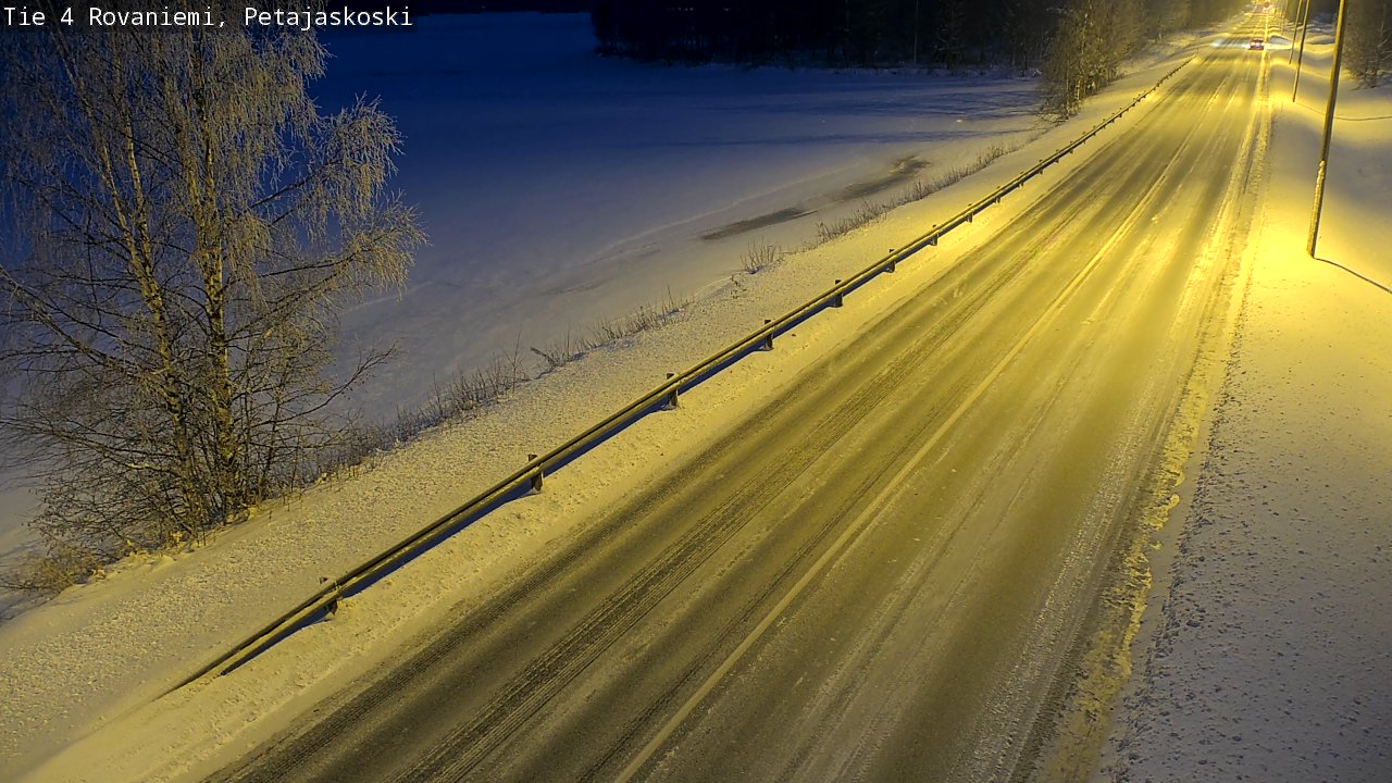 Weather Camera Image Väg 4 Rovaniemi, Petäjäskoski, Rovaniemi, Lappi