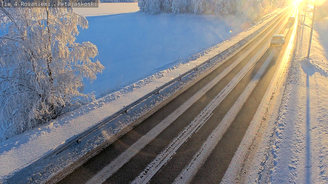 Weather Camera Image Road 4 Rovaniemi, Petäjäskoski, Rovaniemi, Lappi