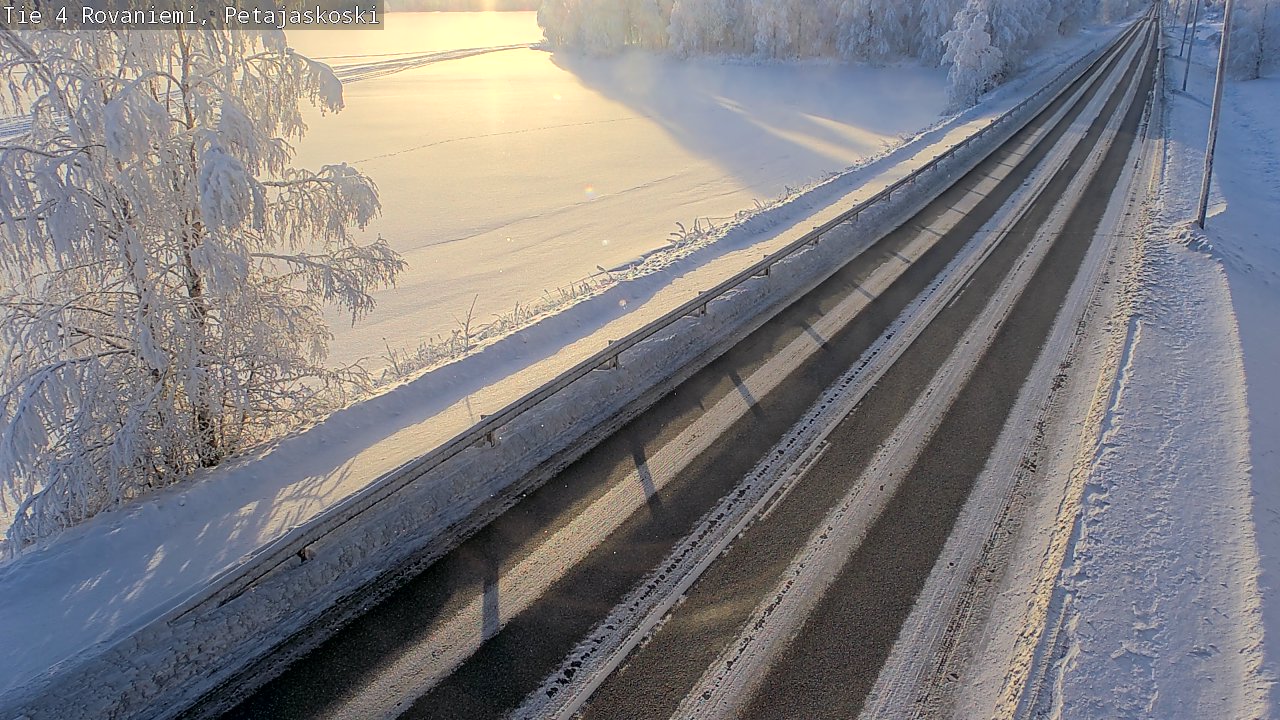 Weather Camera Image Road 4 Rovaniemi, Petäjäskoski, Rovaniemi, Lappi
