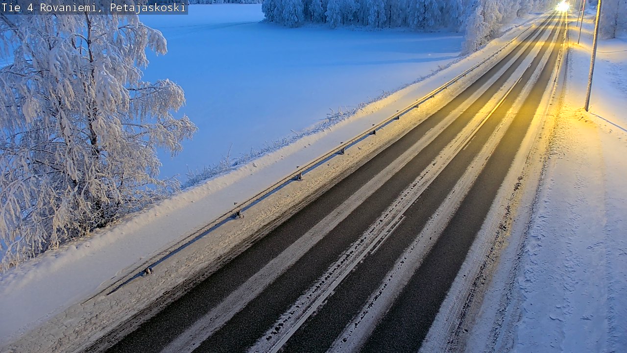 Weather Camera Image Road 4 Rovaniemi, Petäjäskoski, Rovaniemi, Lappi