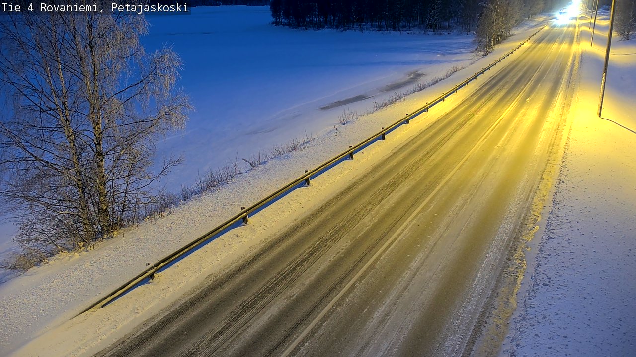 Weather Camera Image Väg 4 Rovaniemi, Petäjäskoski, Rovaniemi, Lappi