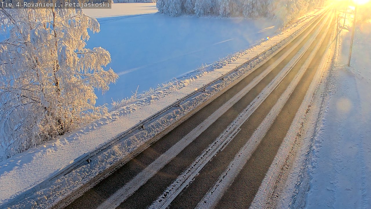 Weather Camera Image Road 4 Rovaniemi, Petäjäskoski, Rovaniemi, Lappi