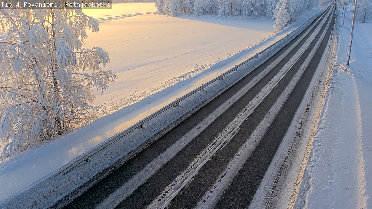Weather Camera Image Road 4 Rovaniemi, Petäjäskoski, Rovaniemi, Lappi
