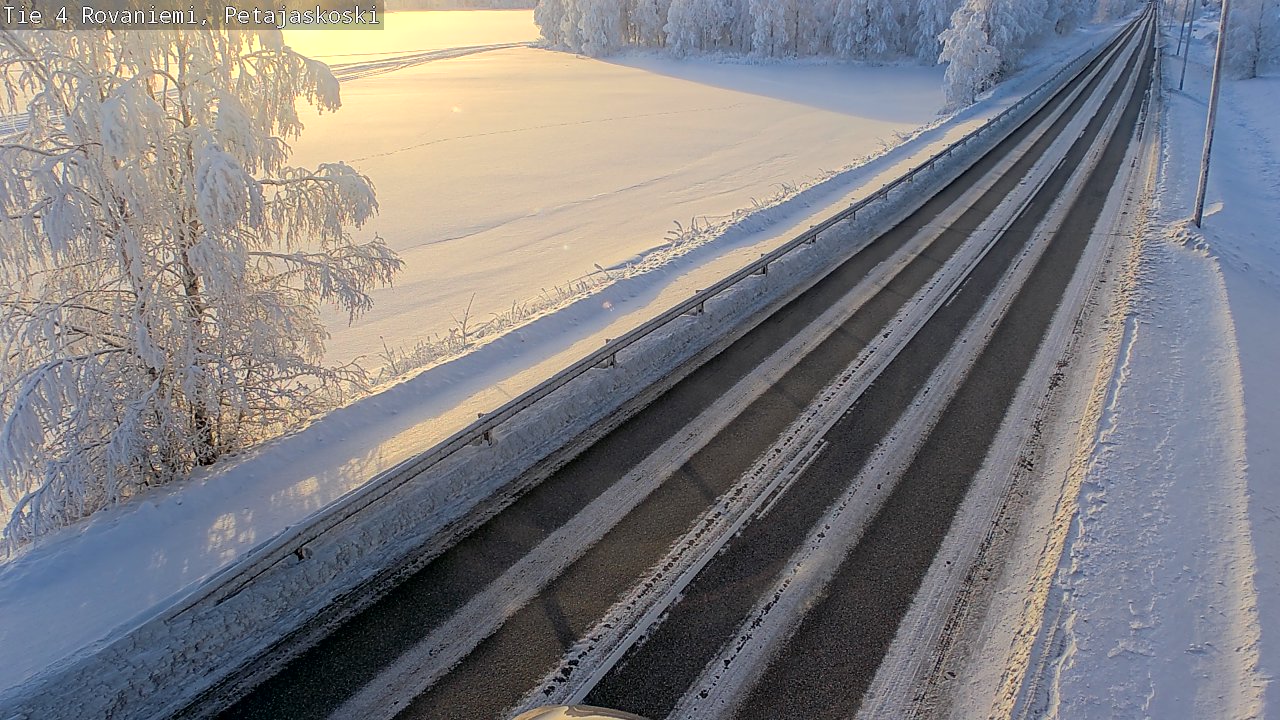 Weather Camera Image Road 4 Rovaniemi, Petäjäskoski, Rovaniemi, Lappi
