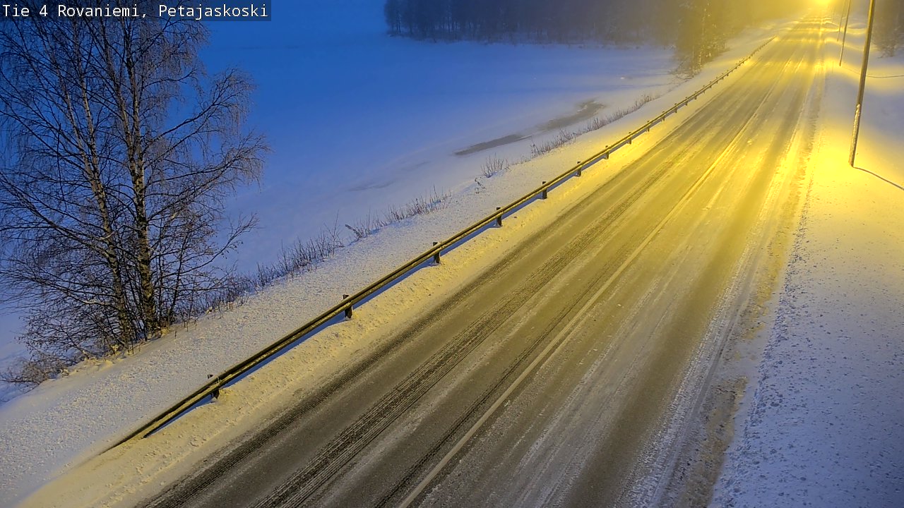 Weather Camera Image Road 4 Rovaniemi, Petäjäskoski, Rovaniemi, Lappi