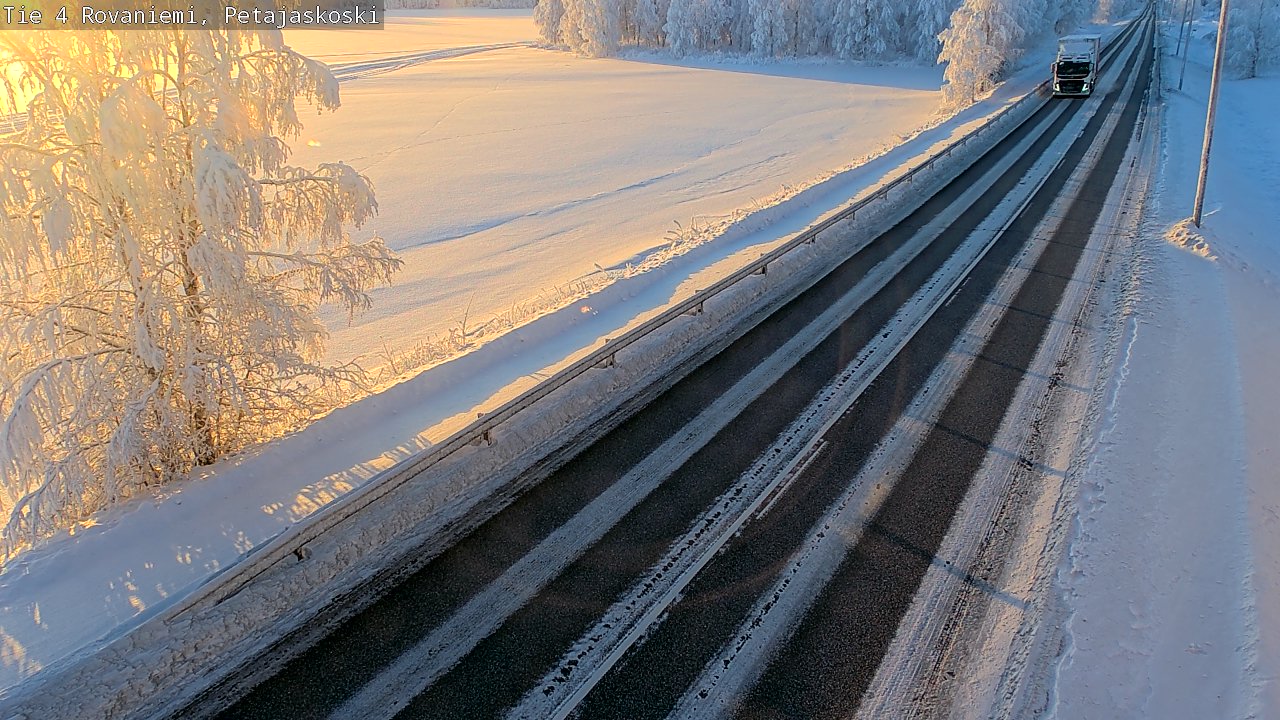 Weather Camera Image Road 4 Rovaniemi, Petäjäskoski, Rovaniemi, Lappi