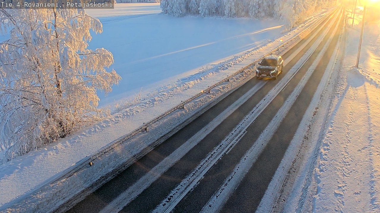 Weather Camera Image Road 4 Rovaniemi, Petäjäskoski, Rovaniemi, Lappi