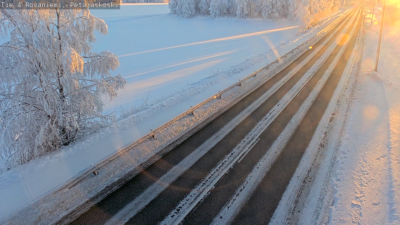 Weather Camera Image Road 4 Rovaniemi, Petäjäskoski, Rovaniemi, Lappi