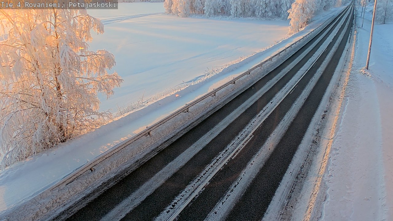 Weather Camera Image Road 4 Rovaniemi, Petäjäskoski, Rovaniemi, Lappi