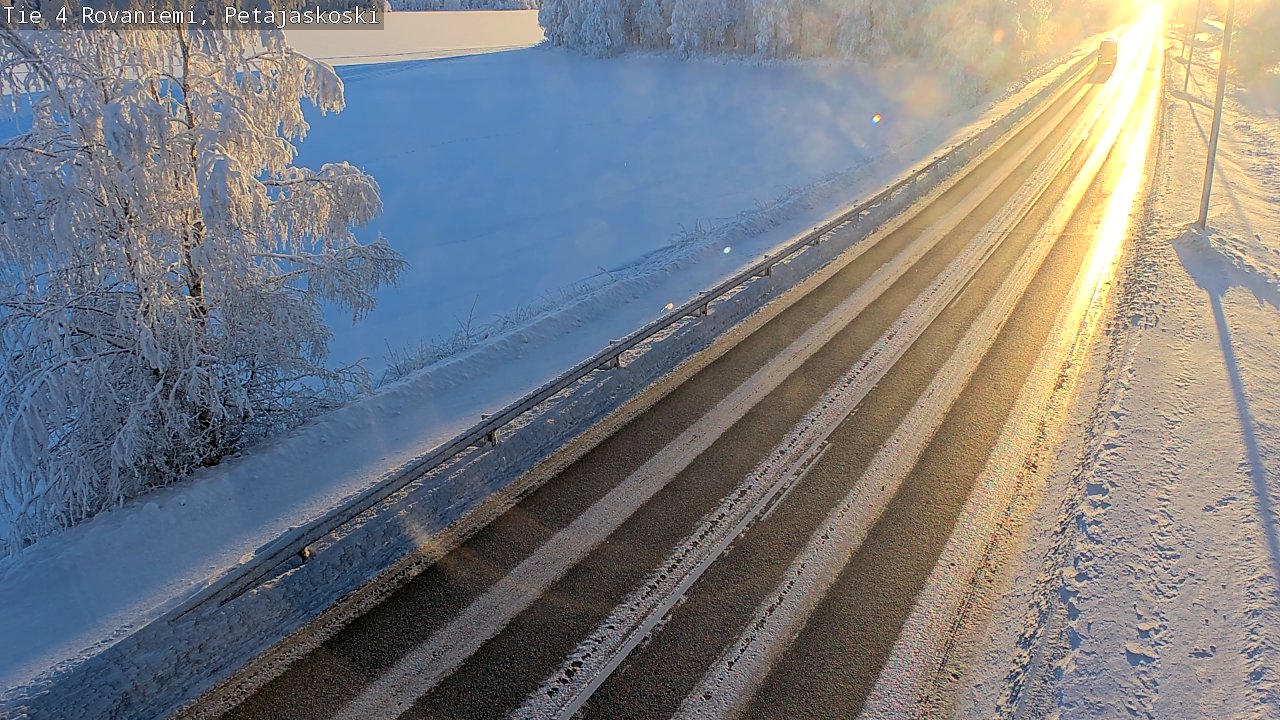 Weather Camera Image Road 4 Rovaniemi, Petäjäskoski, Rovaniemi, Lappi