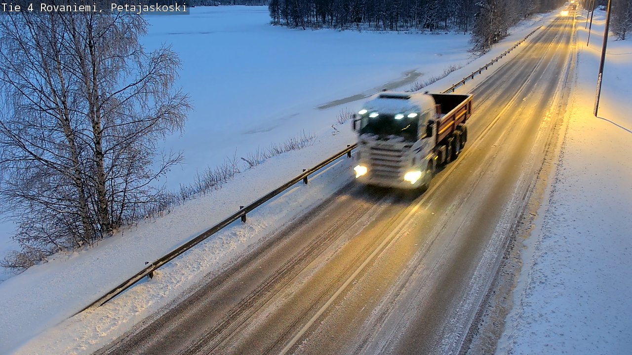 Weather Camera Image Väg 4 Rovaniemi, Petäjäskoski, Rovaniemi, Lappi