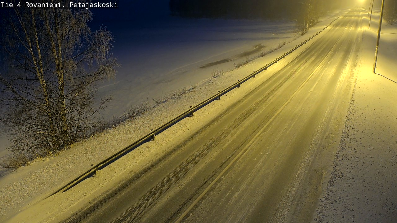Weather Camera Image Road 4 Rovaniemi, Petäjäskoski, Rovaniemi, Lappi