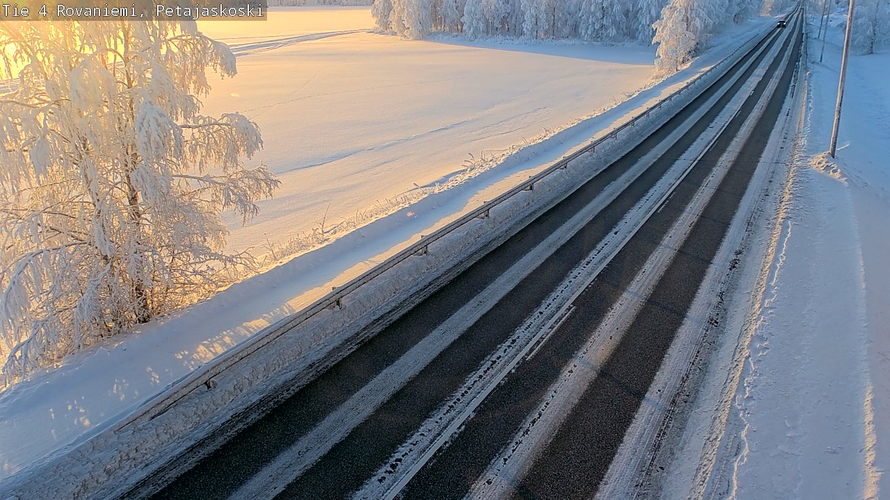 Weather Camera Image Road 4 Rovaniemi, Petäjäskoski, Rovaniemi, Lappi