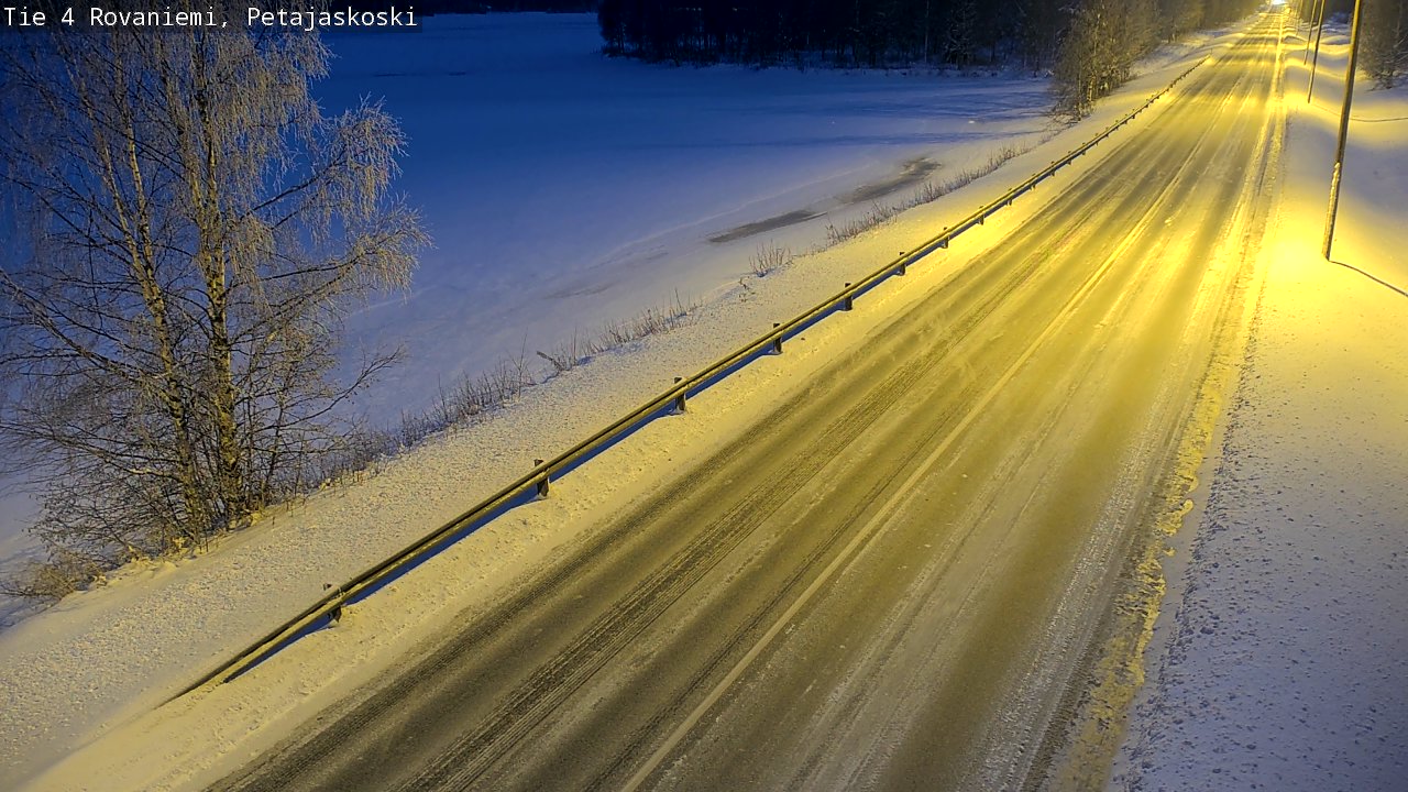 Weather Camera Image Väg 4 Rovaniemi, Petäjäskoski, Rovaniemi, Lappi