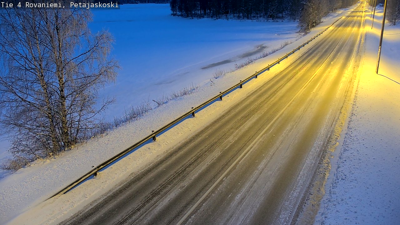 Weather Camera Image Väg 4 Rovaniemi, Petäjäskoski, Rovaniemi, Lappi