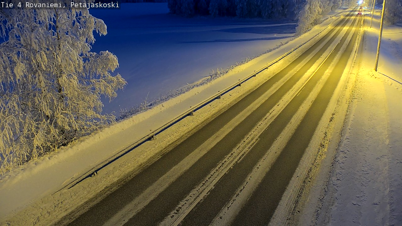 Weather Camera Image Road 4 Rovaniemi, Petäjäskoski, Rovaniemi, Lappi