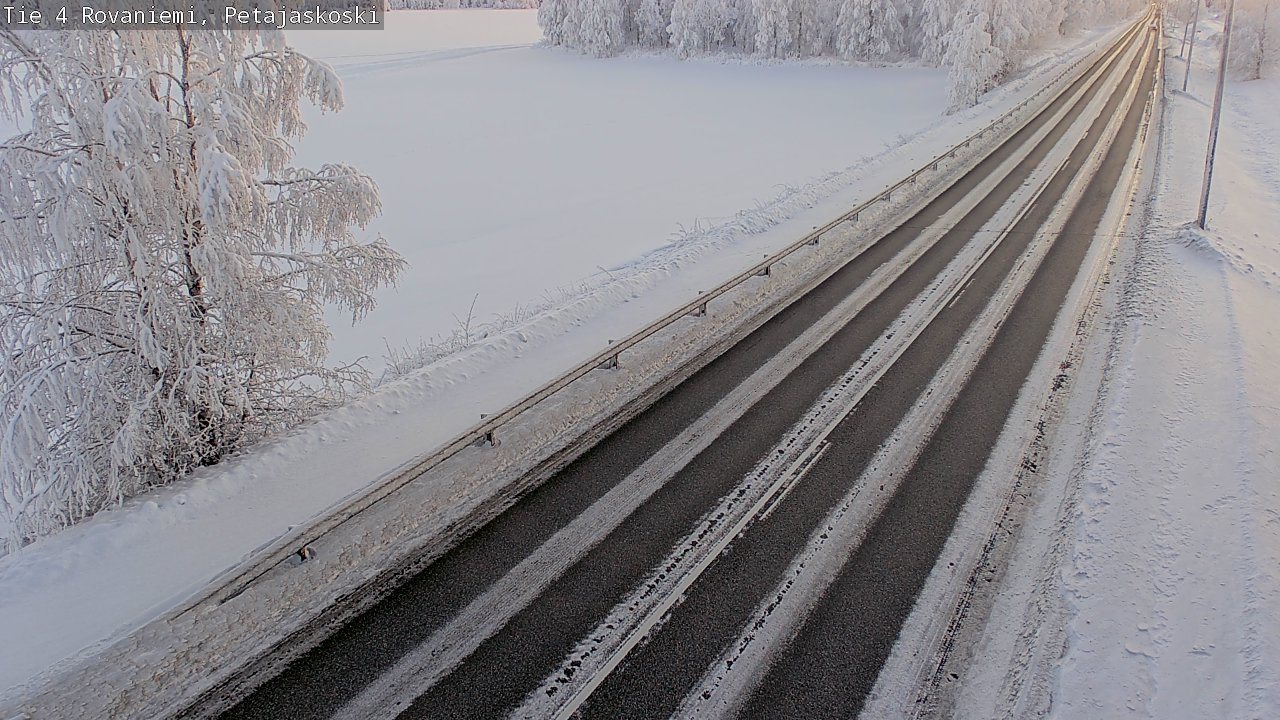 Weather Camera Image Road 4 Rovaniemi, Petäjäskoski, Rovaniemi, Lappi