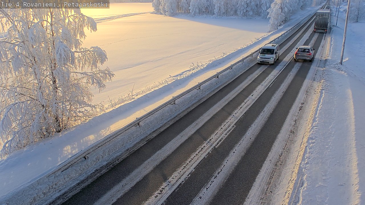 Weather Camera Image Road 4 Rovaniemi, Petäjäskoski, Rovaniemi, Lappi