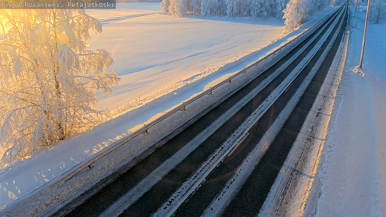 Weather Camera Image Road 4 Rovaniemi, Petäjäskoski, Rovaniemi, Lappi