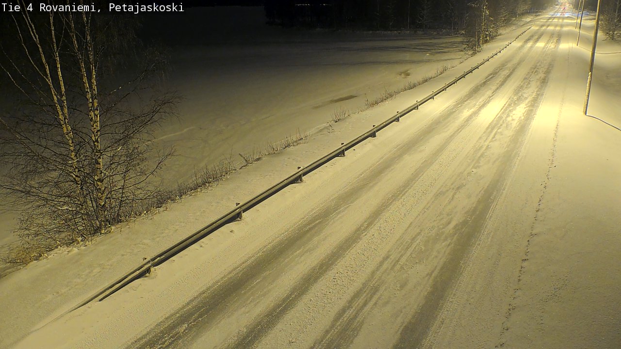 Weather Camera Image Road 4 Rovaniemi, Petäjäskoski, Rovaniemi, Lappi