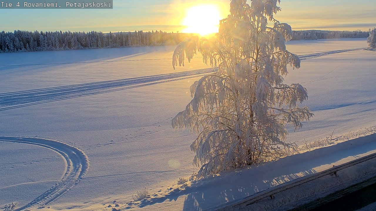 Weather Camera Image Road 4 Rovaniemi, Petäjäskoski, Rovaniemi, Lappi