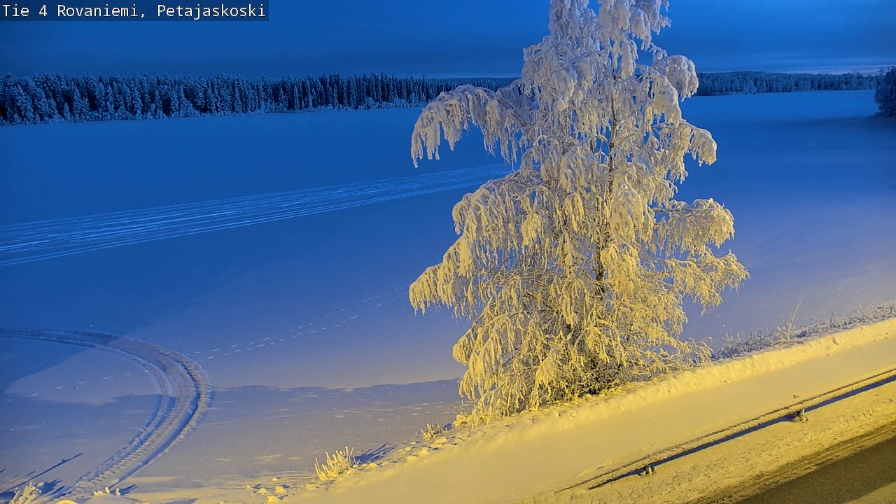 Weather Camera Image Road 4 Rovaniemi, Petäjäskoski, Rovaniemi, Lappi