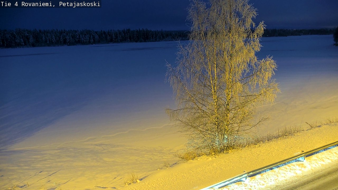 Weather Camera Image Väg 4 Rovaniemi, Petäjäskoski, Rovaniemi, Lappi