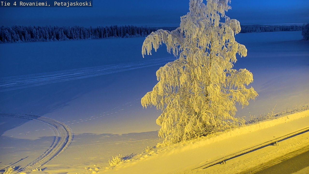 Weather Camera Image Road 4 Rovaniemi, Petäjäskoski, Rovaniemi, Lappi