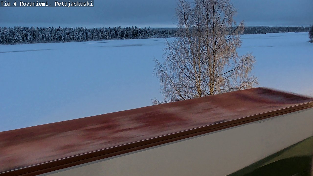 Weather Camera Image Väg 4 Rovaniemi, Petäjäskoski, Rovaniemi, Lappi
