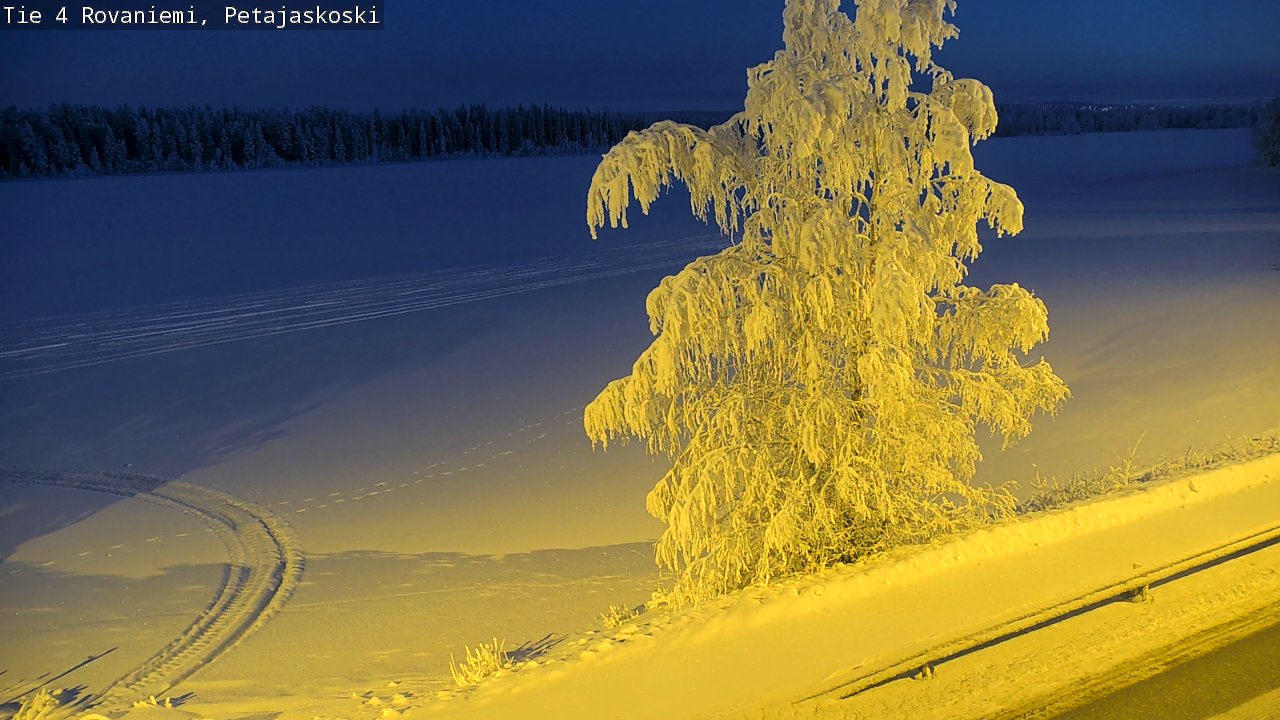 Weather Camera Image Road 4 Rovaniemi, Petäjäskoski, Rovaniemi, Lappi