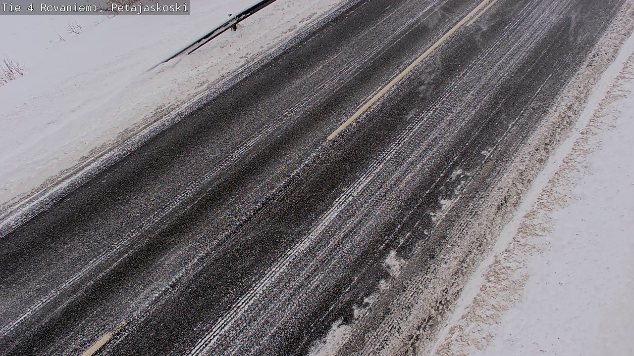 Weather Camera Image Väg 4 Rovaniemi, Petäjäskoski, Rovaniemi, Lappi