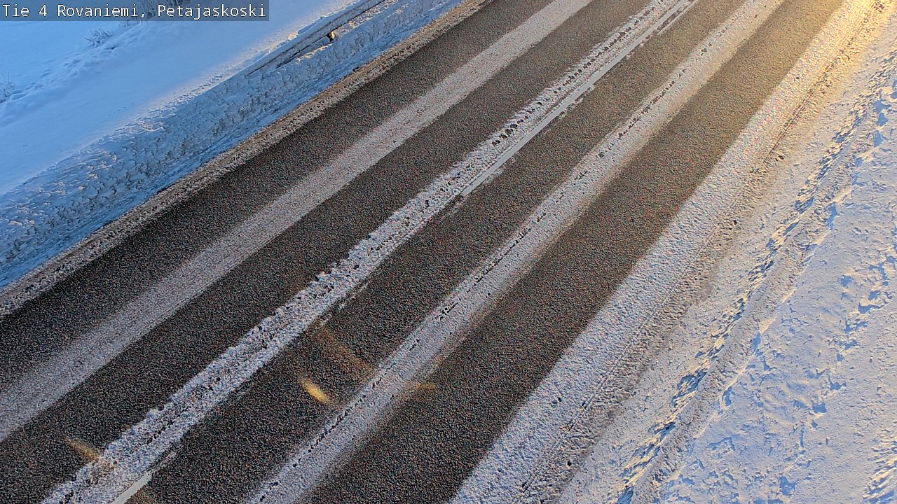 Weather Camera Image Road 4 Rovaniemi, Petäjäskoski, Rovaniemi, Lappi