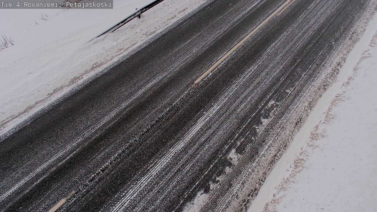 Weather Camera Image Väg 4 Rovaniemi, Petäjäskoski, Rovaniemi, Lappi