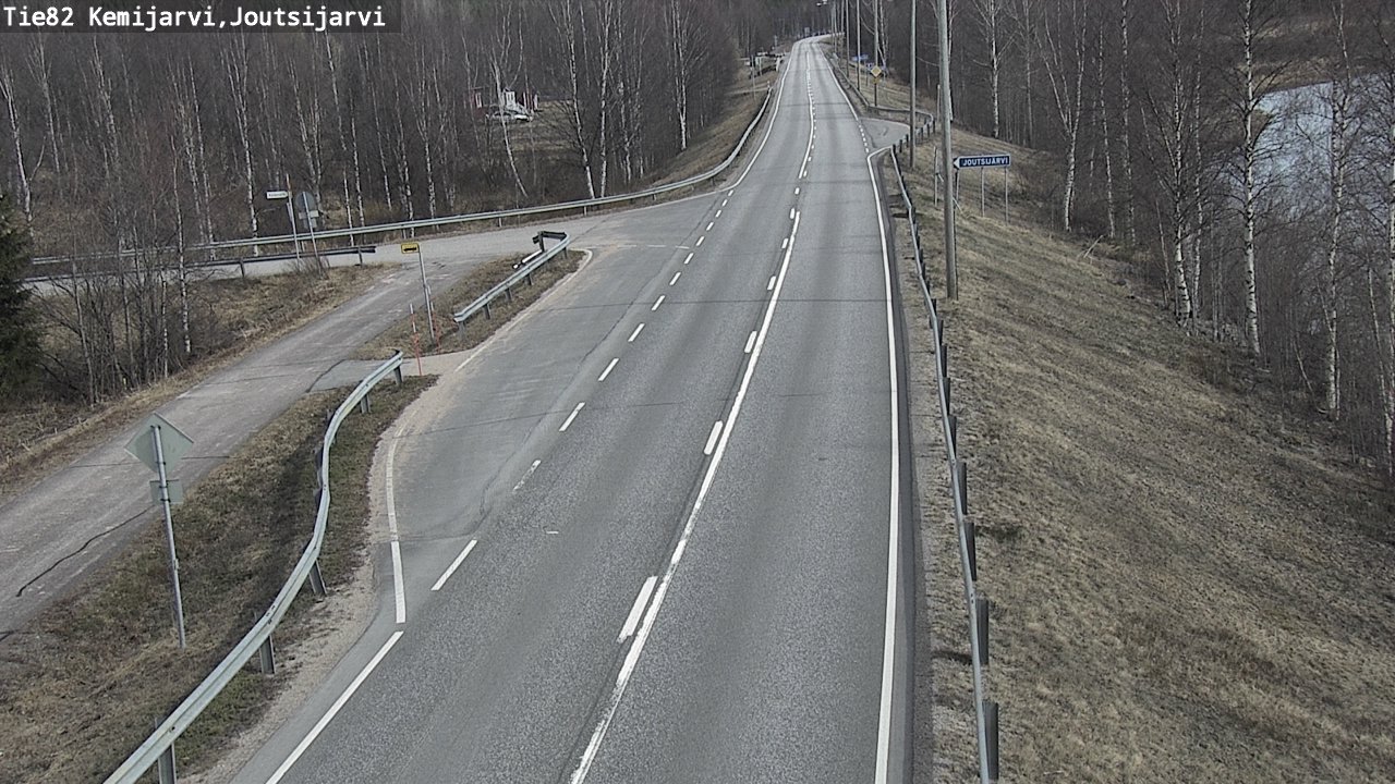 Weather Camera Image Väg 82 Kemijärvi, Joutsijärvi, Kemijärvi, Lappi