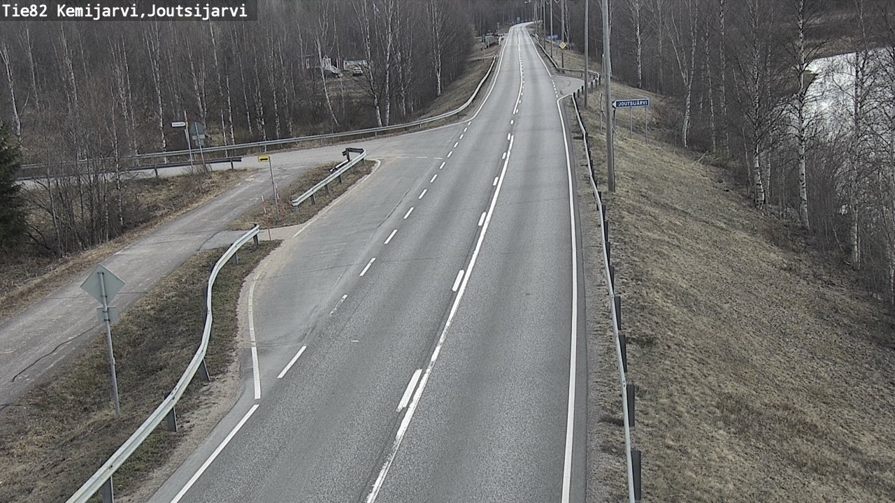 Weather Camera Image Väg 82 Kemijärvi, Joutsijärvi, Kemijärvi, Lappi