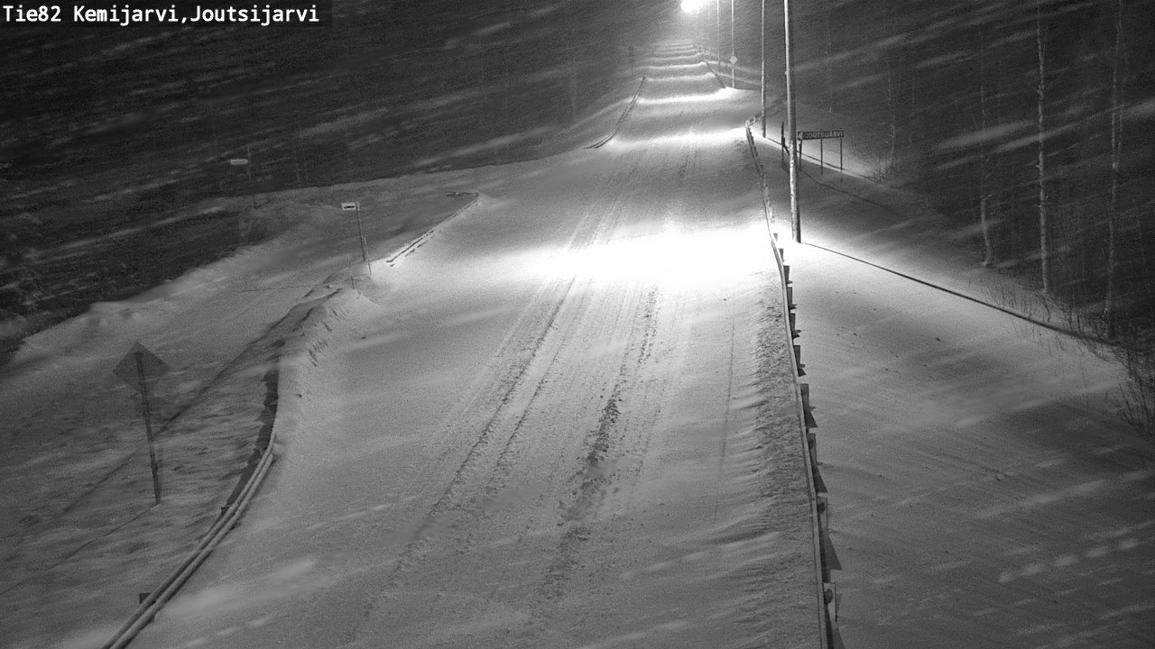 Weather Camera Image Road 82 Kemijärvi, Joutsijärvi, Kemijärvi, Lappi